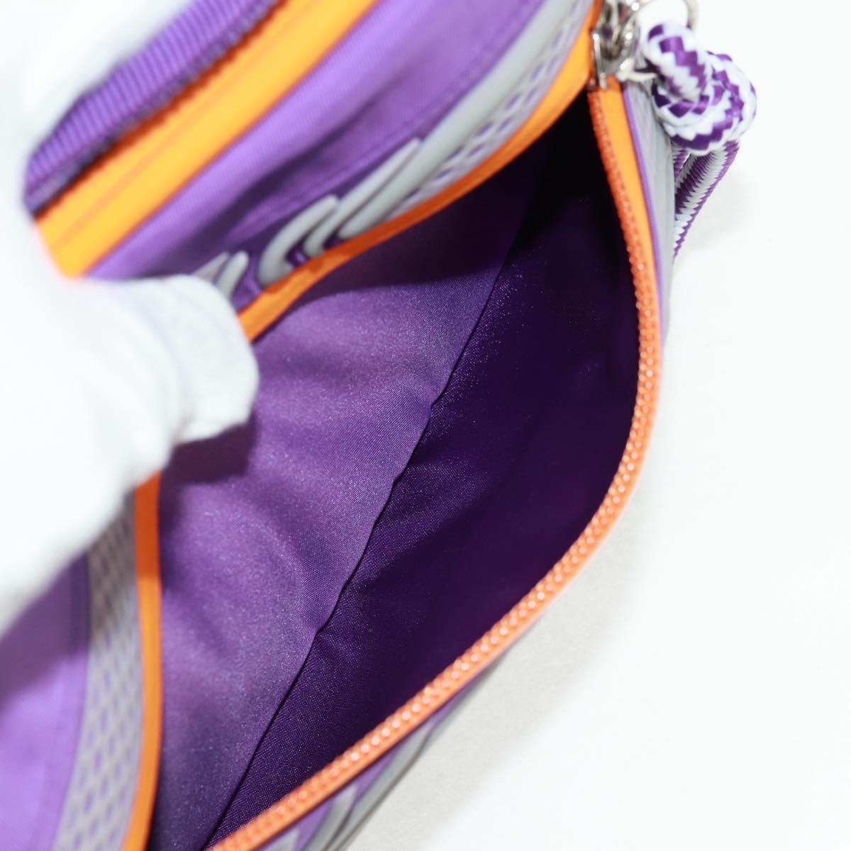 GUCCI Interlocking G Waist Bag Nylon Purple Silver 752102 Auth 154250M