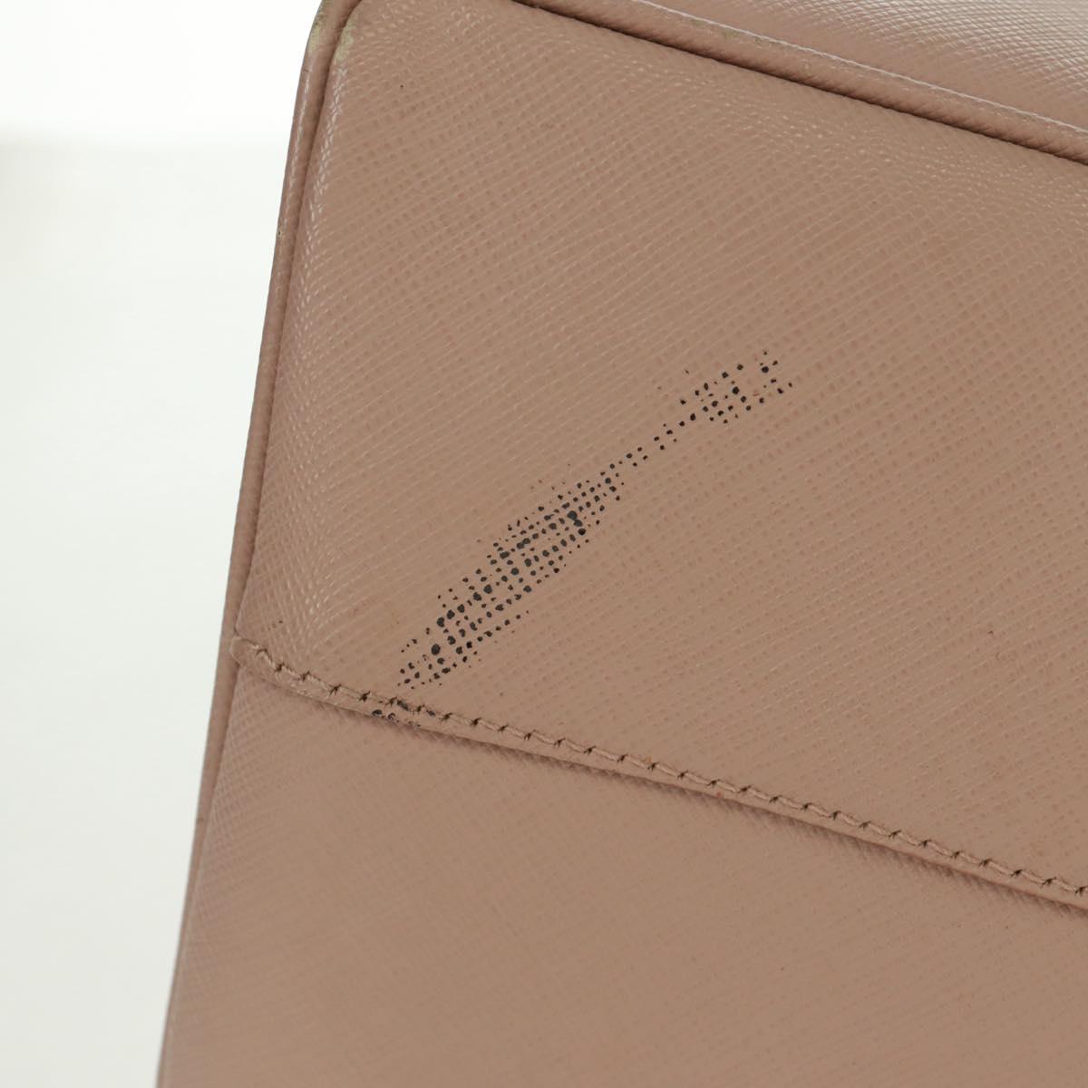 PRADA Hand Bag Safiano leather 2way Pink Gold Auth 154265V