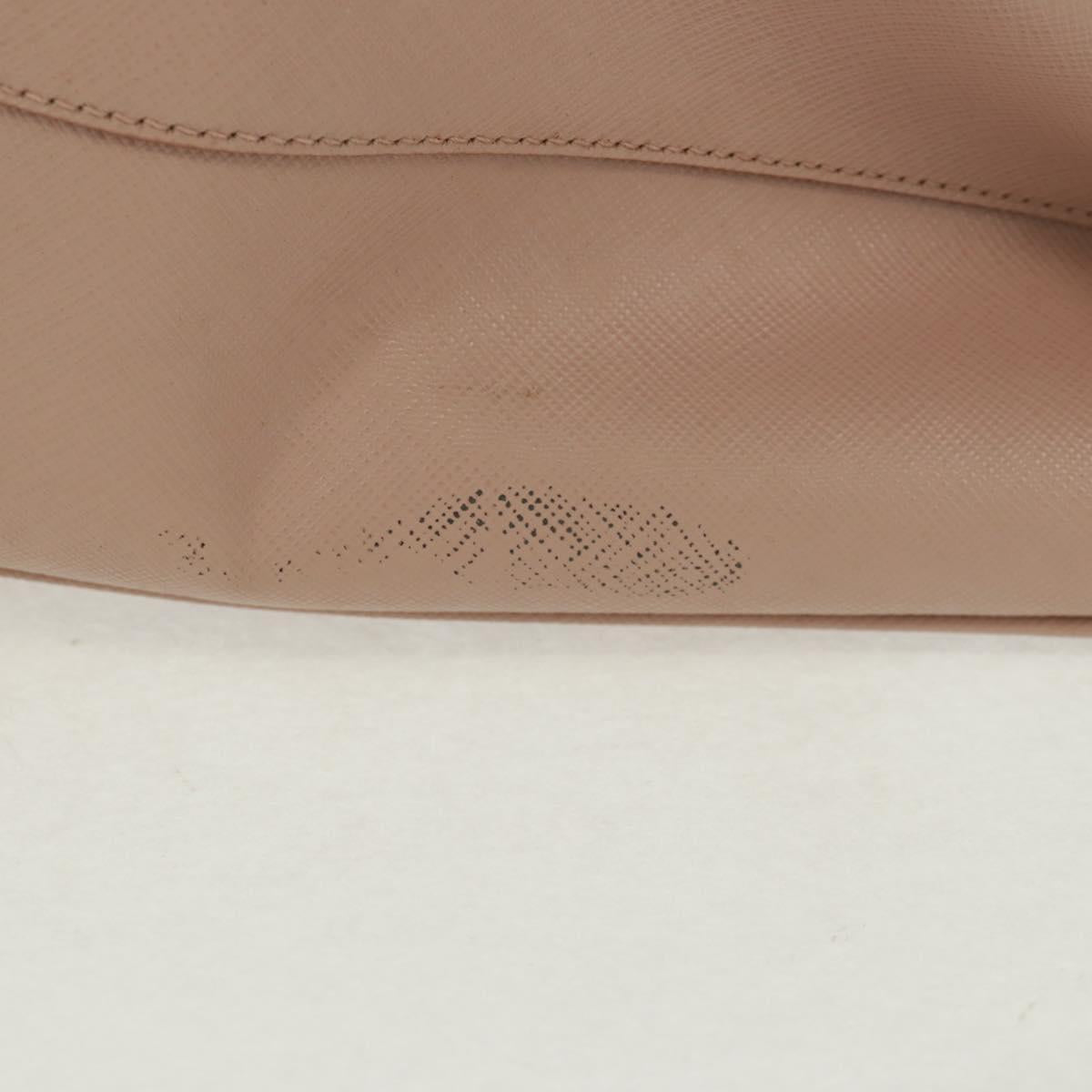 PRADA Hand Bag Safiano leather 2way Pink Gold Auth 154265V