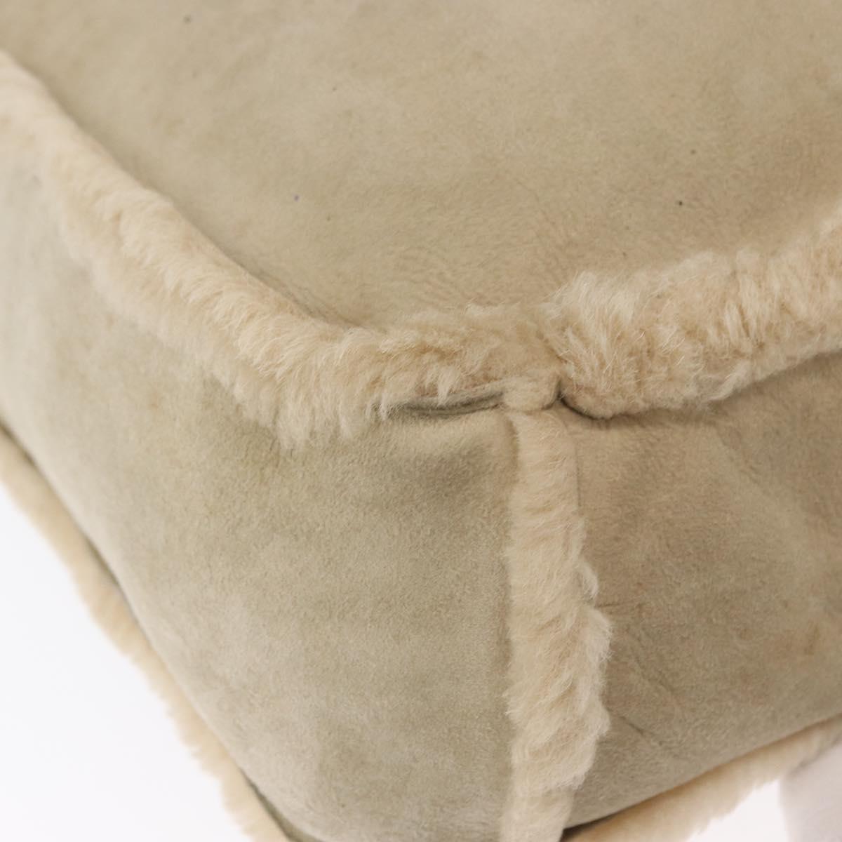 CHANEL Tote Bag Mouton Beige CC Auth 154266