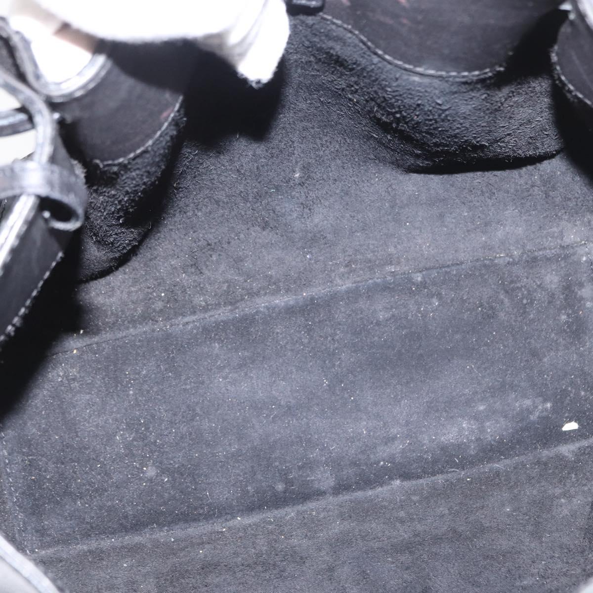 GUCCI Tote Bag Leather Black Silver 101919 Auth 154269