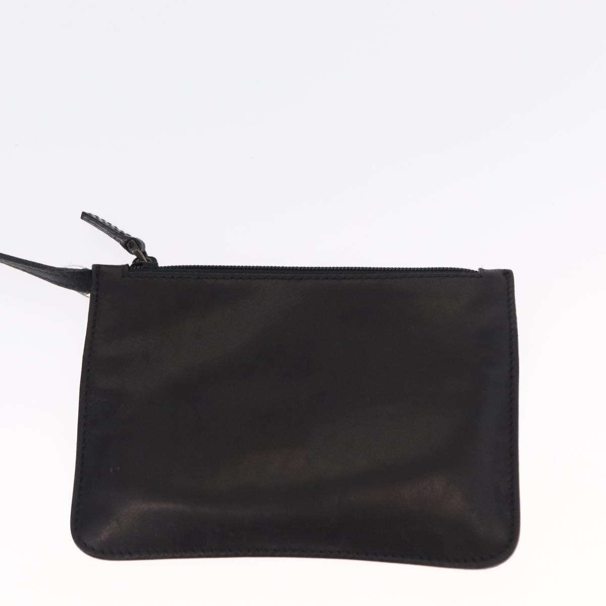 GUCCI Tote Bag Leather Black Silver 101919 Auth 154269