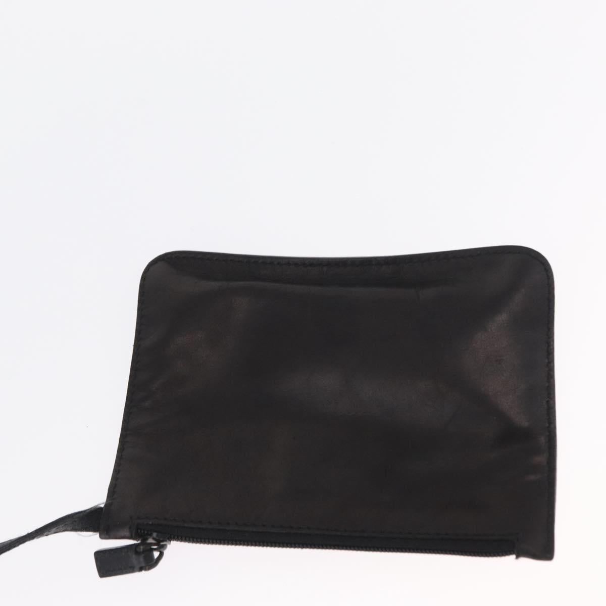 GUCCI Tote Bag Leather Black Silver 101919 Auth 154269