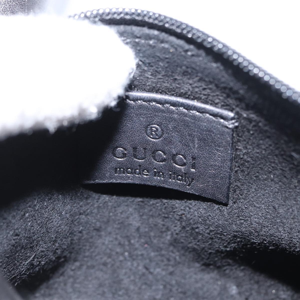 GUCCI Tote Bag Leather Black Silver 101919 Auth 154269