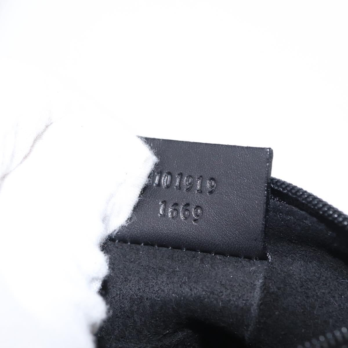 GUCCI Tote Bag Leather Black Silver 101919 Auth 154269