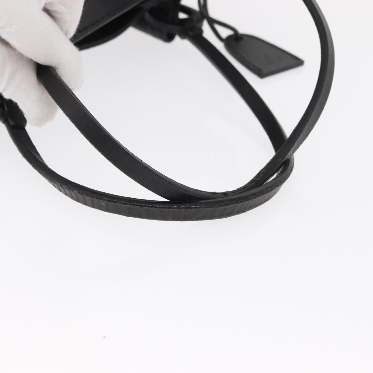 GUCCI Tote Bag Leather Black Silver 101919 Auth 154269