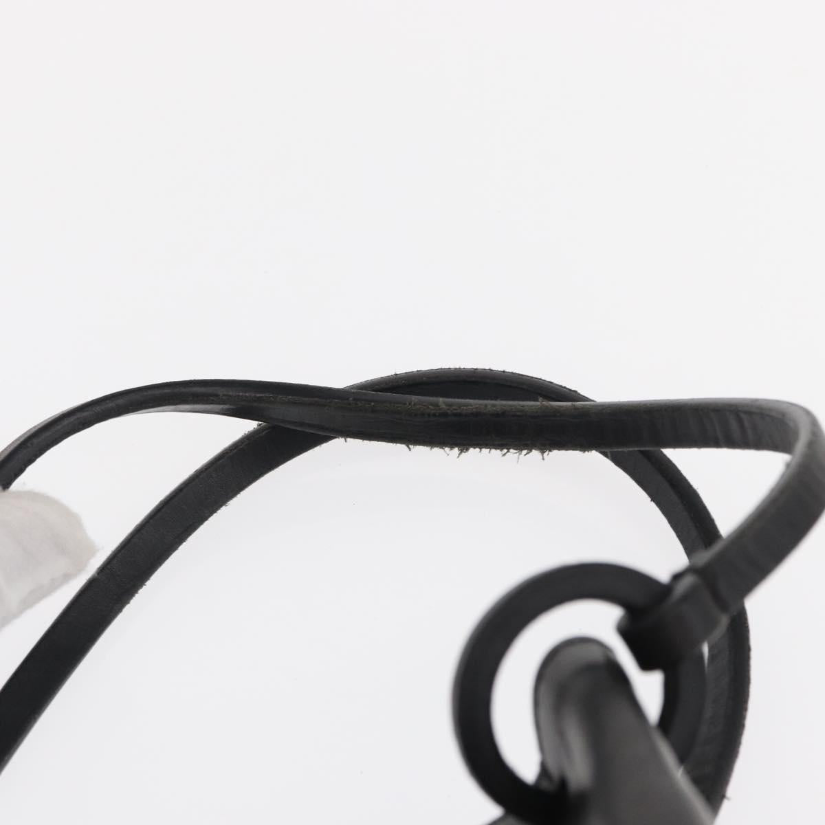 GUCCI Tote Bag Leather Black Silver 101919 Auth 154269