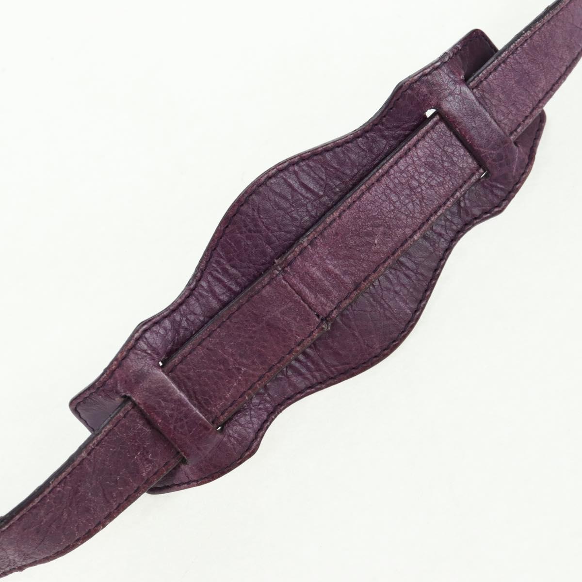 BALENCIAGA Classic Vero Hand Bag Leather 2way Purple Gold 235216 Auth 154271V
