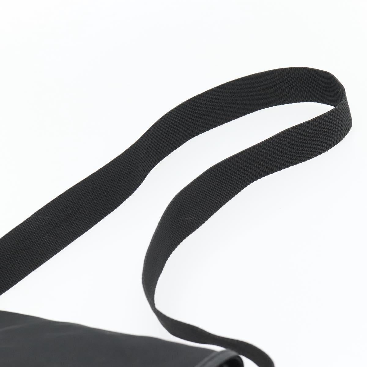 PRADA Shoulder Bag Nylon Black Silver Auth 154272