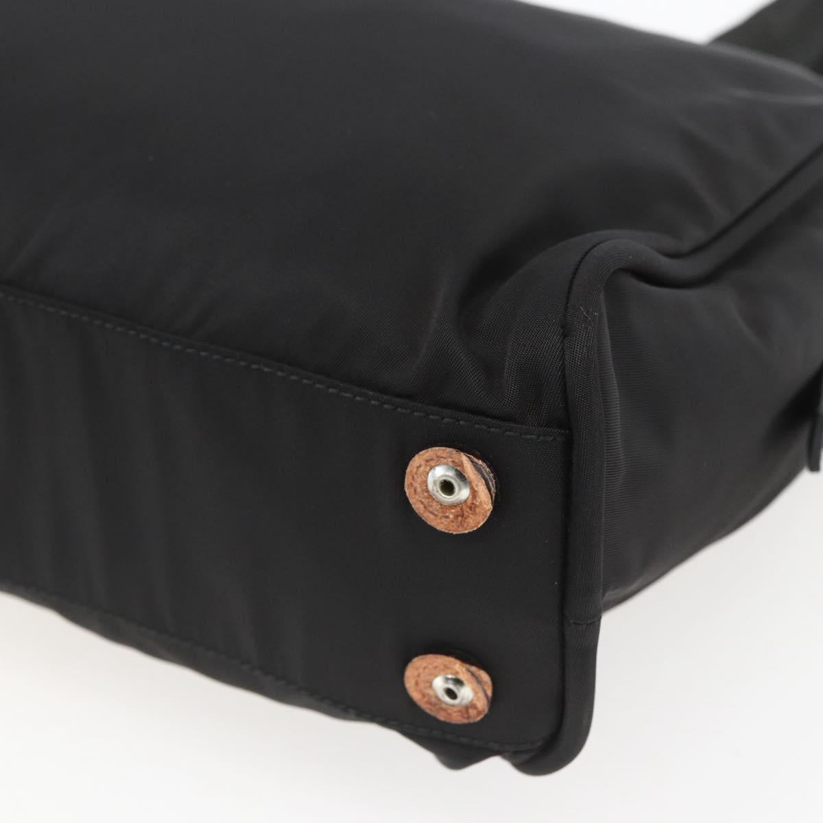 PRADA Hand Bag Nylon Black Auth 154280