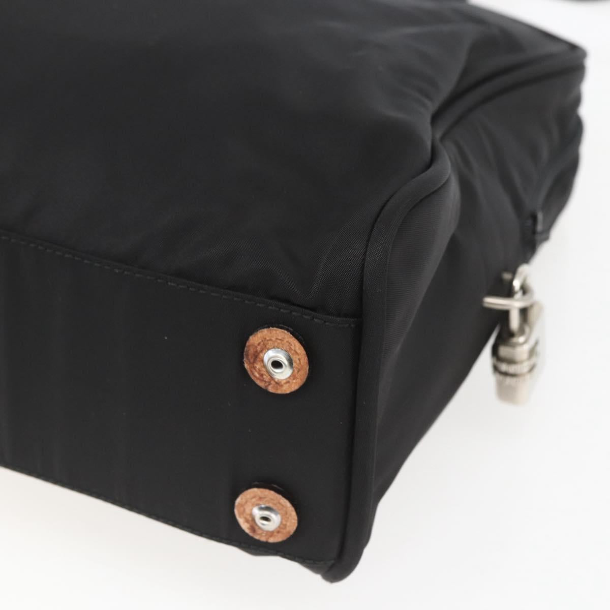 PRADA Hand Bag Nylon Black Auth 154280