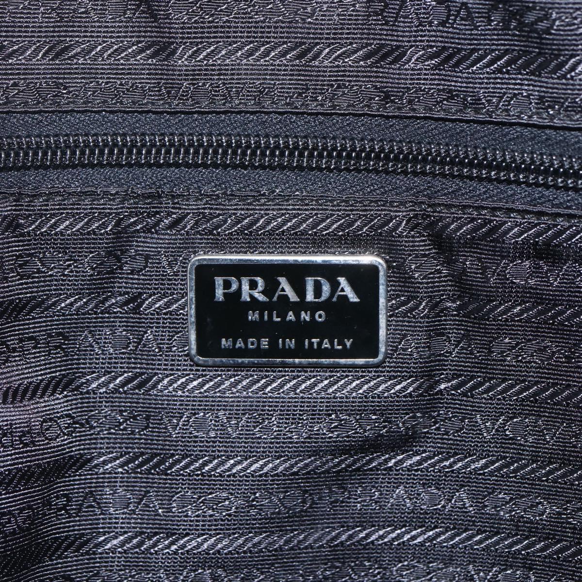 PRADA Hand Bag Nylon Black Auth 154280