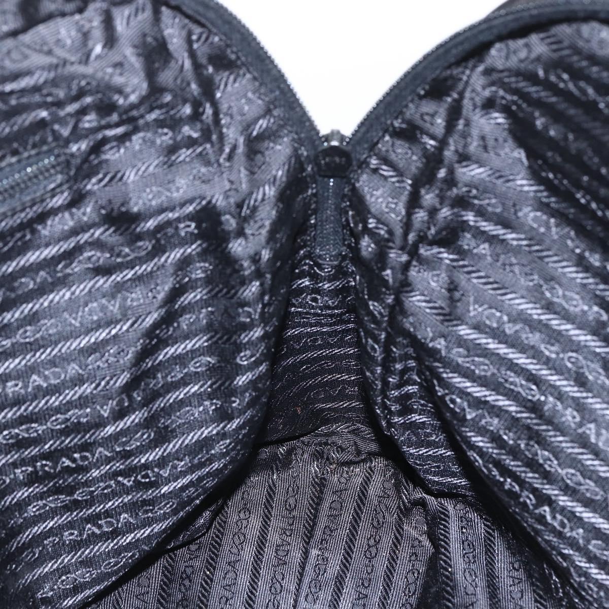 PRADA Hand Bag Nylon Black Auth 154280