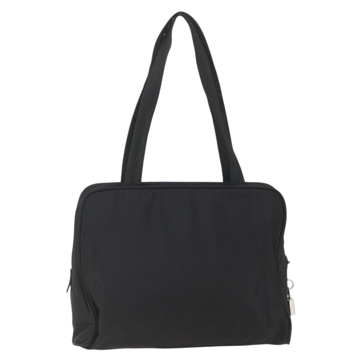 PRADA Hand Bag Nylon Black Auth 154280