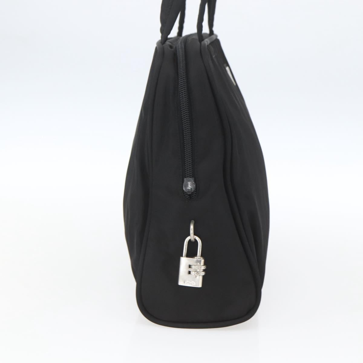 PRADA Hand Bag Nylon Black Auth 154280