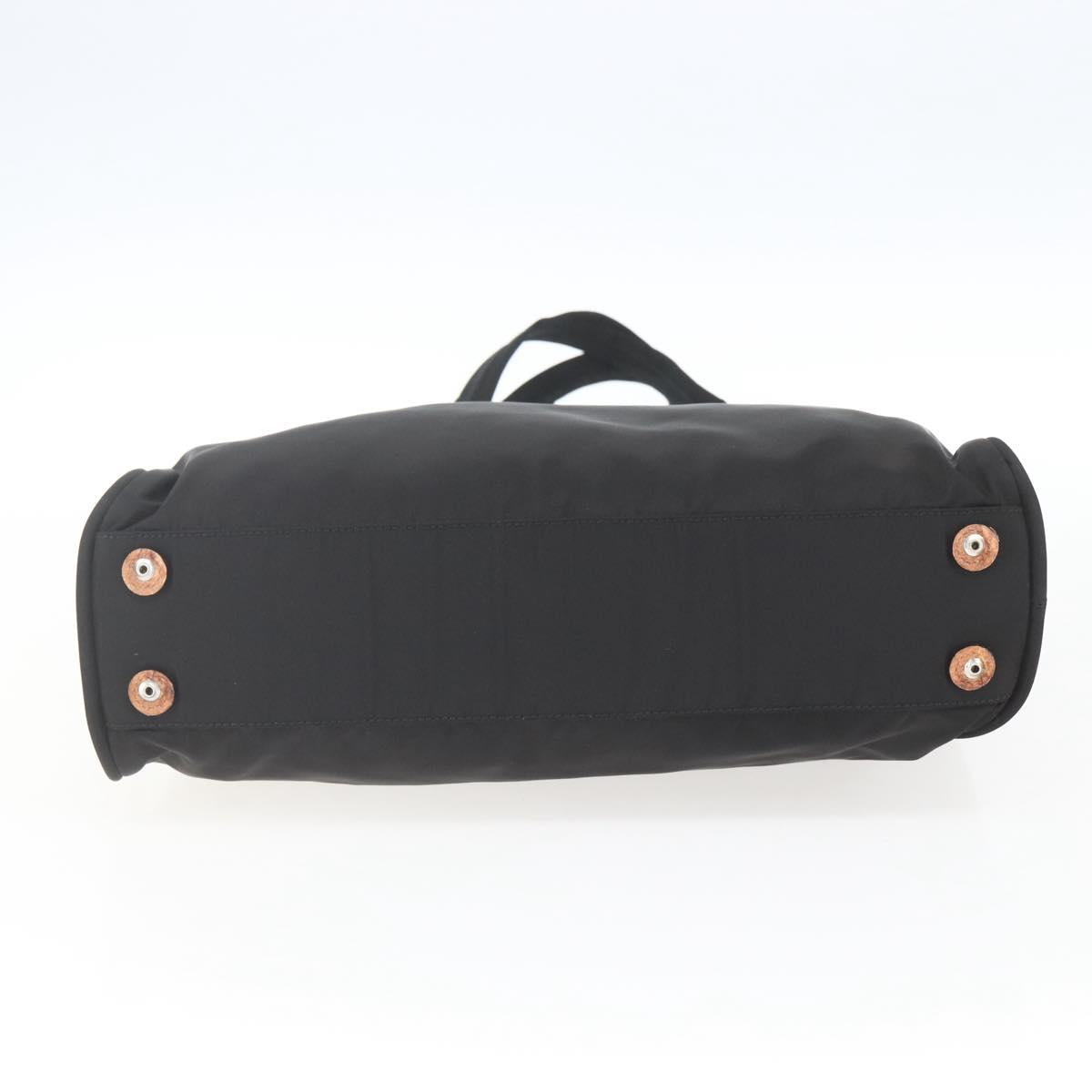 PRADA Hand Bag Nylon Black Auth 154280