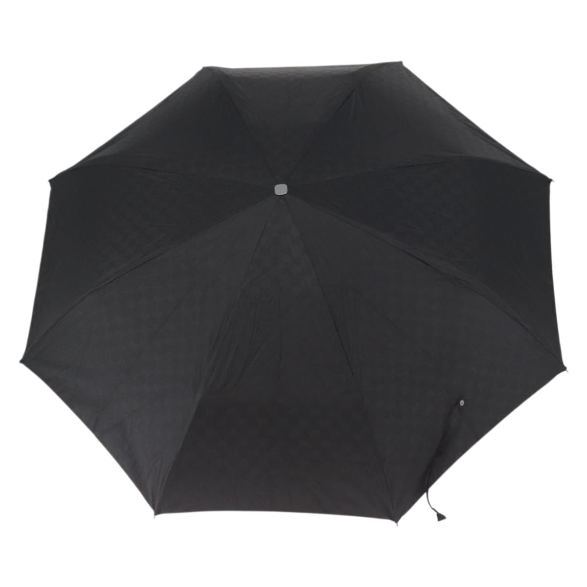 GUCCI GG Canvas Umbrella Nylon Black Auth 154283M