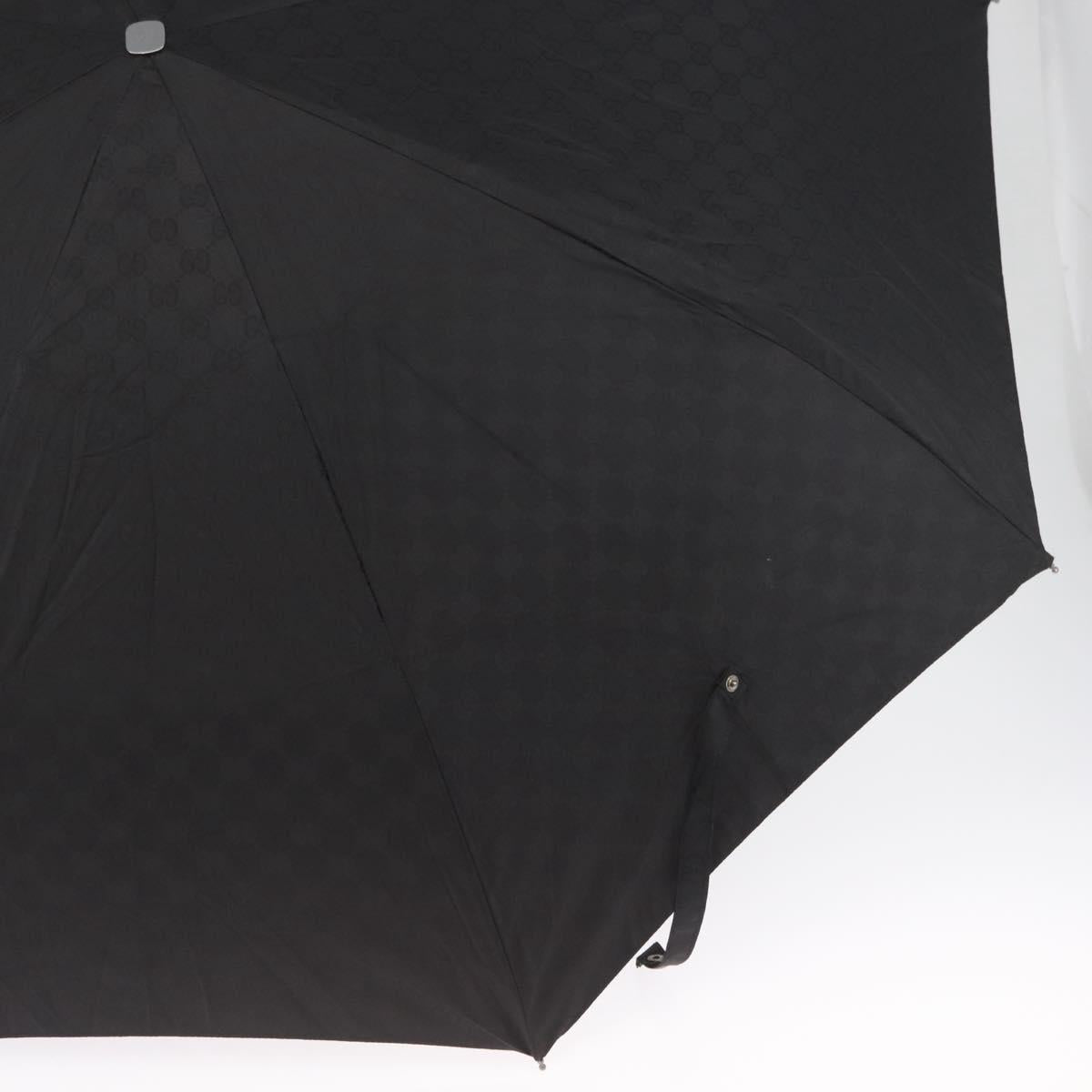 GUCCI GG Canvas Umbrella Nylon Black Auth 154283M