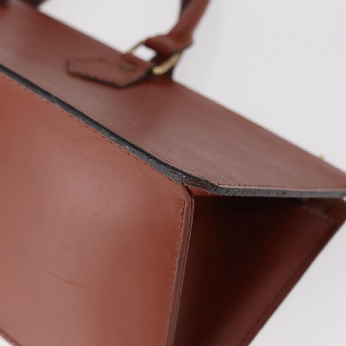 LOUIS VUITTON Epi Sac Triangle Hand Bag Brown M52093 LV Auth 154291