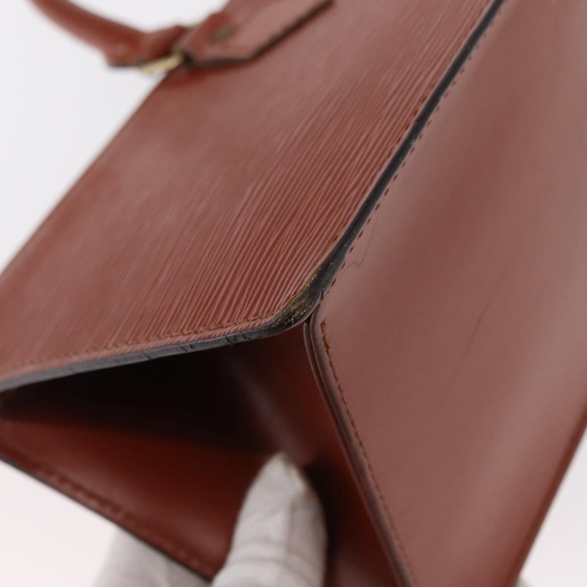 LOUIS VUITTON Epi Sac Triangle Hand Bag Brown M52093 LV Auth 154291