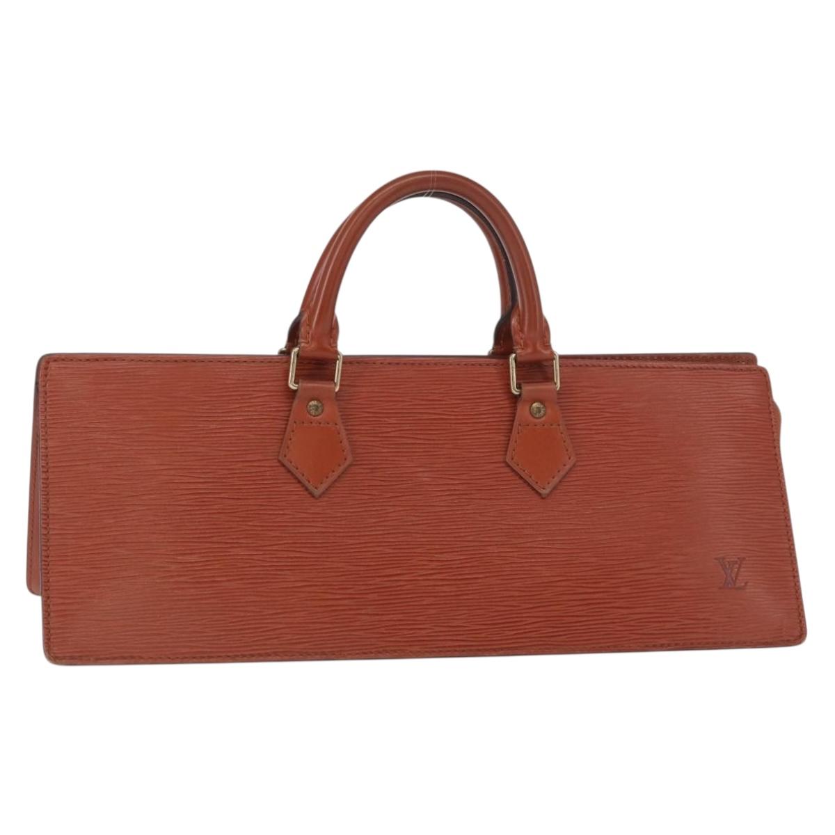 LOUIS VUITTON Epi Sac Triangle Hand Bag Brown M52093 LV Auth 154291