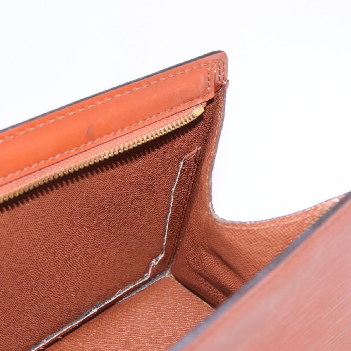 LOUIS VUITTON Epi Sac Triangle Hand Bag Brown M52093 LV Auth 154291