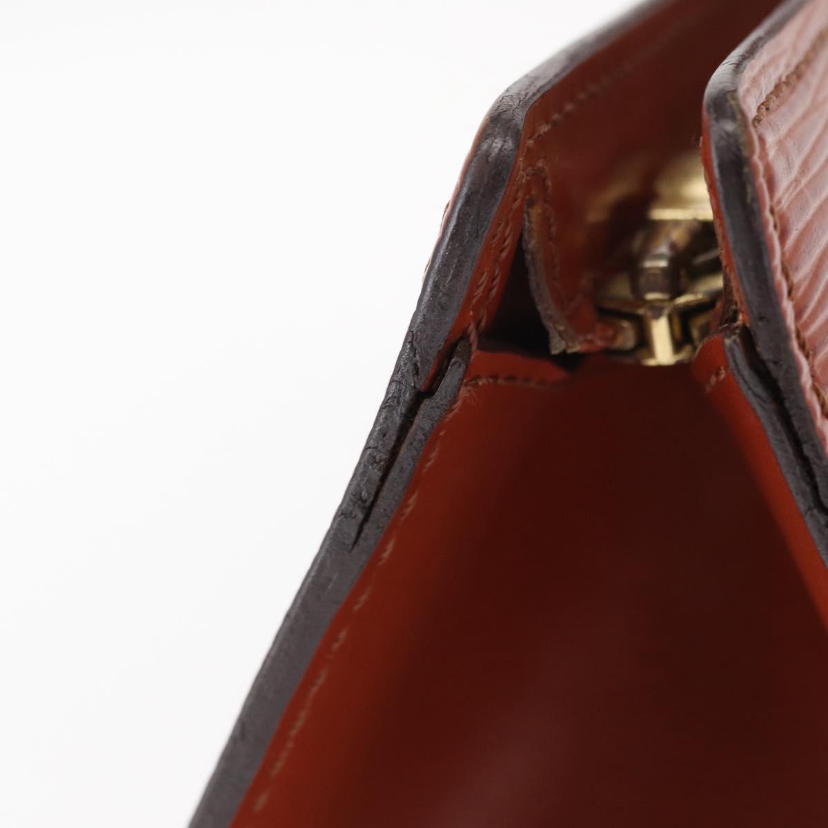 LOUIS VUITTON Epi Sac Triangle Hand Bag Brown M52093 LV Auth 154291