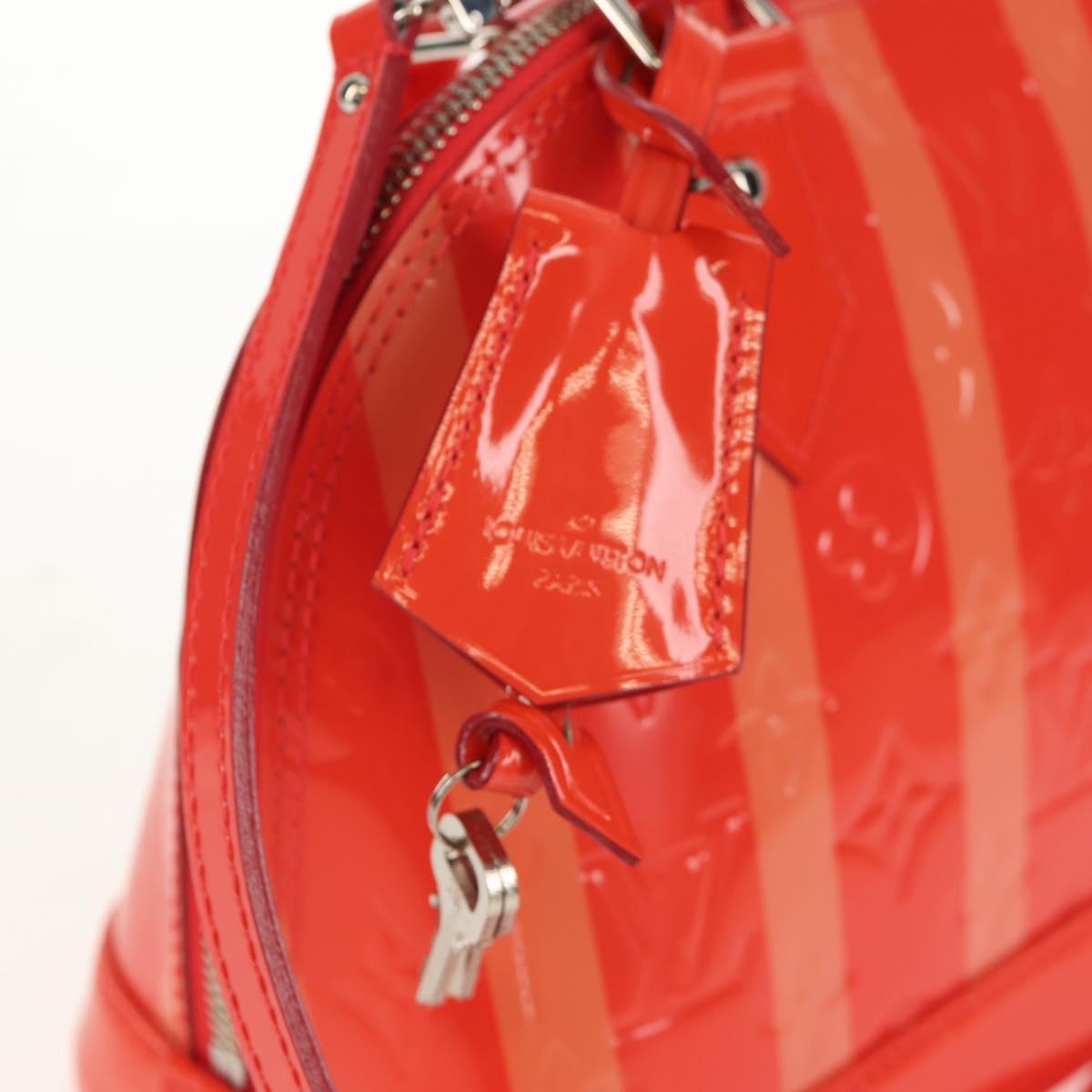 LOUIS VUITTON Vernis Rayure Alma BB Hand Bag 2way Rose rich LV Auth 154292V