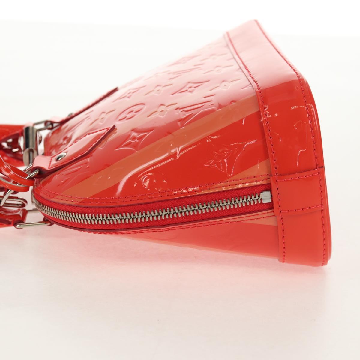 LOUIS VUITTON Vernis Rayure Alma BB Hand Bag 2way Rose rich LV Auth 154292V