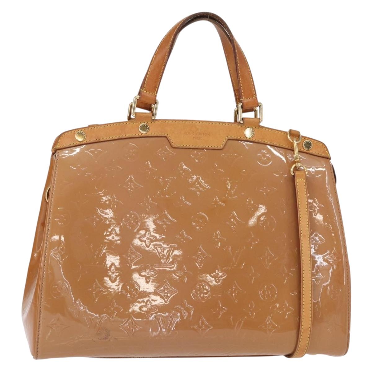 LOUIS VUITTON Monogram Vernis Blair GM Bag 2way Rose Velur M91797 LV Auth 154294