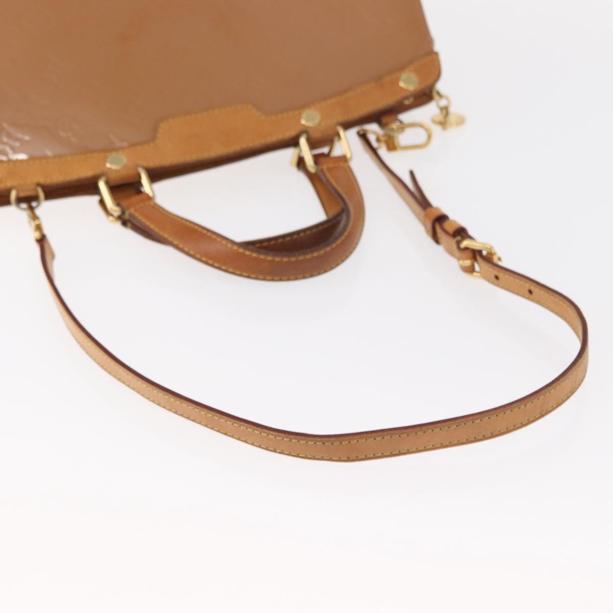 LOUIS VUITTON Monogram Vernis Blair GM Bag 2way Rose Velur M91797 LV Auth 154294