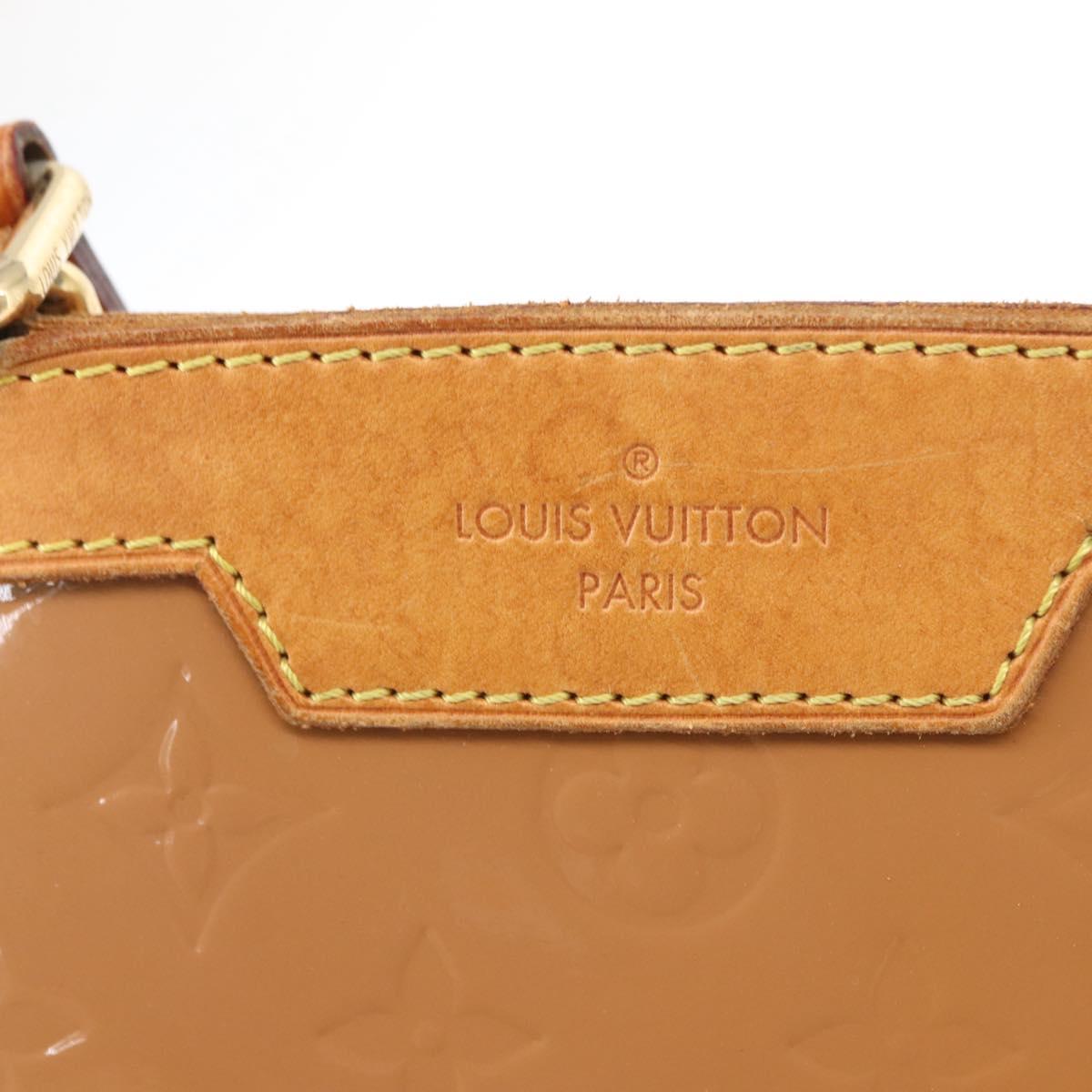 LOUIS VUITTON Monogram Vernis Blair GM Bag 2way Rose Velur M91797 LV Auth 154294