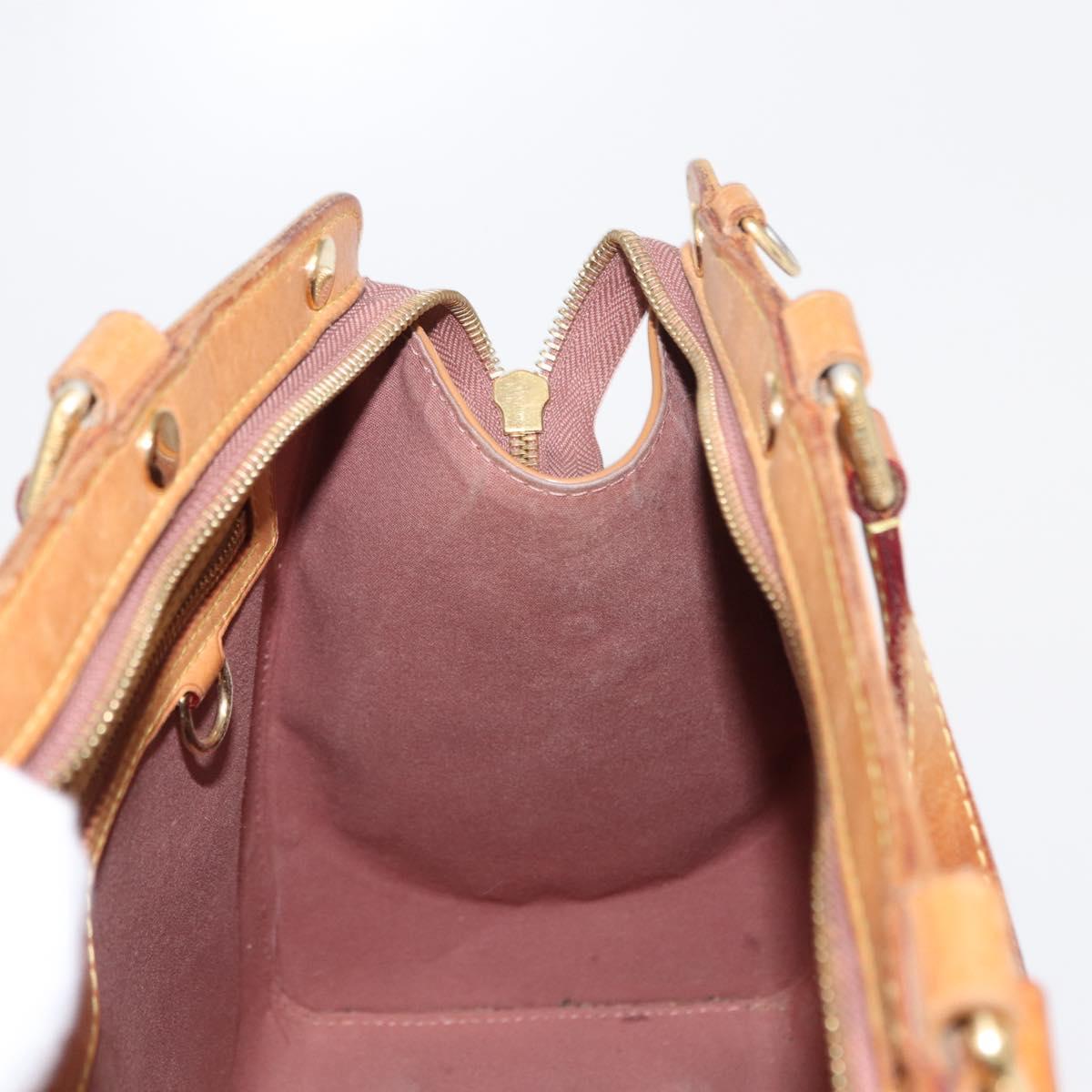LOUIS VUITTON Monogram Vernis Blair GM Bag 2way Rose Velur M91797 LV Auth 154294