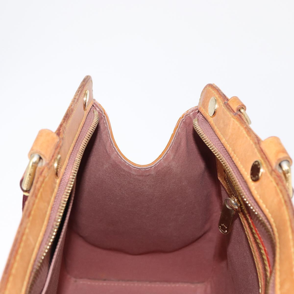 LOUIS VUITTON Monogram Vernis Blair GM Bag 2way Rose Velur M91797 LV Auth 154294