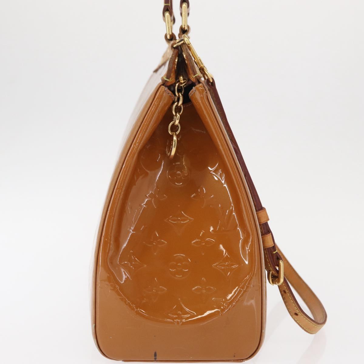 LOUIS VUITTON Monogram Vernis Blair GM Bag 2way Rose Velur M91797 LV Auth 154294