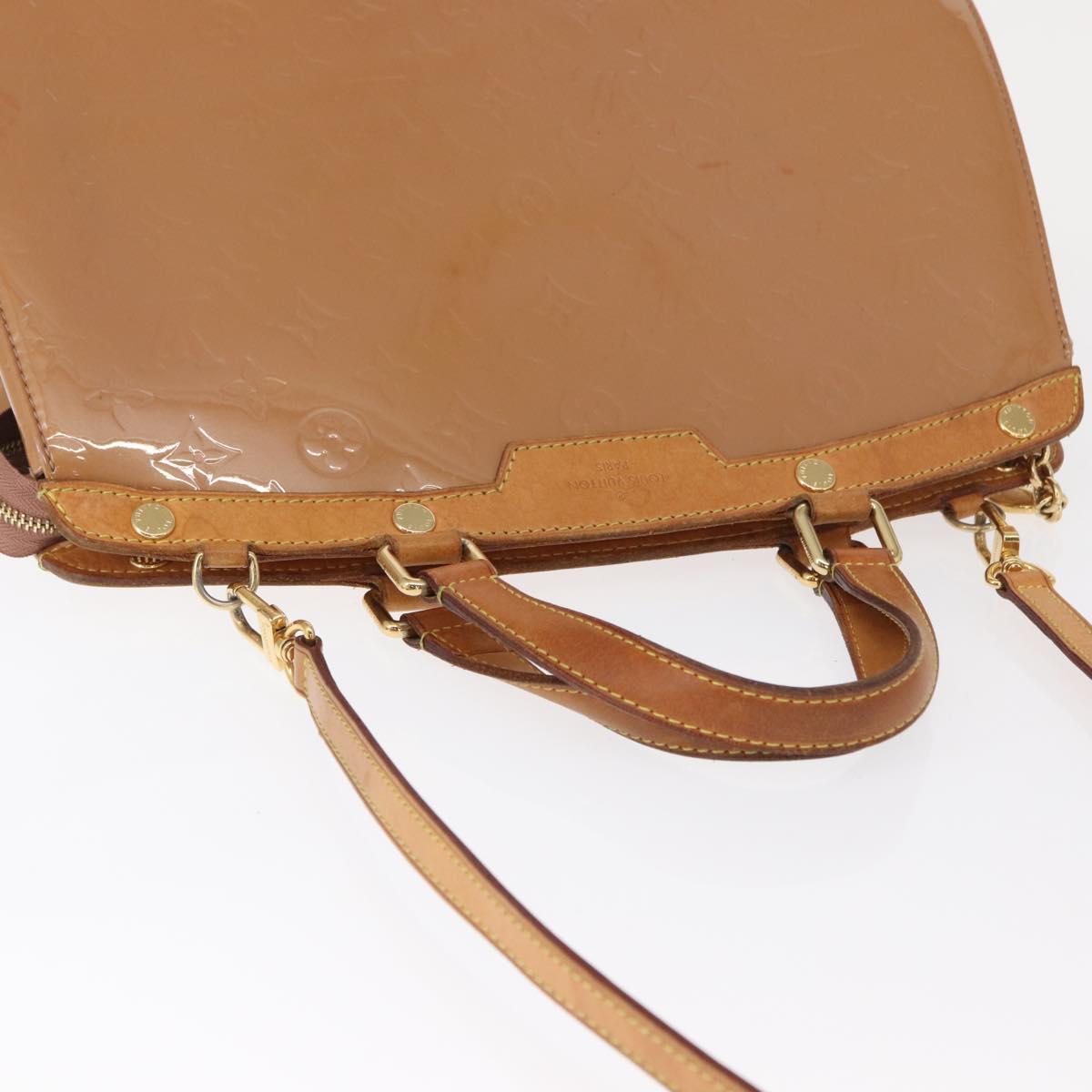 LOUIS VUITTON Monogram Vernis Blair GM Bag 2way Rose Velur M91797 LV Auth 154294