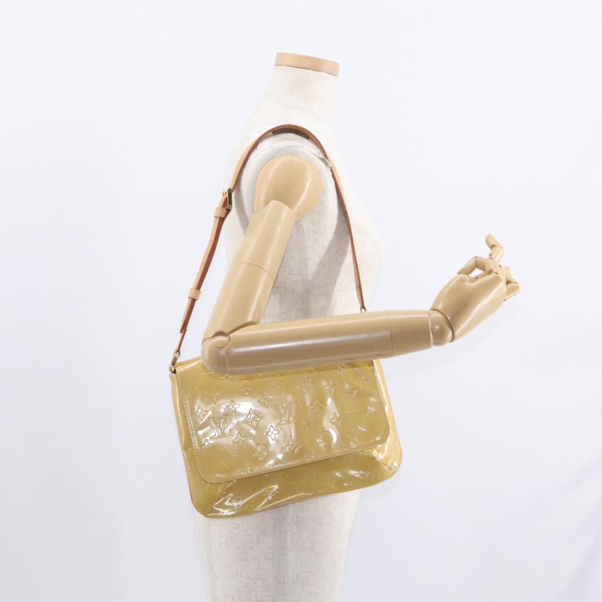 LOUIS VUITTON Monogram Vernis Thompson Street Bag Beige M91301 LV Auth 154298