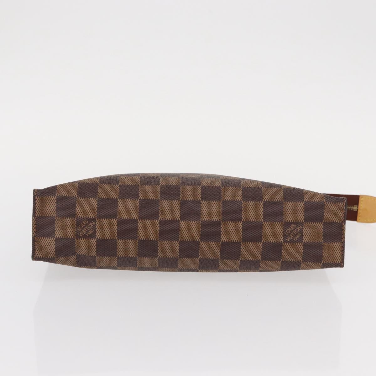 LOUIS VUITTON Damier Ebene Poche Toilette 26 Pouch N47543 LV Auth 154300