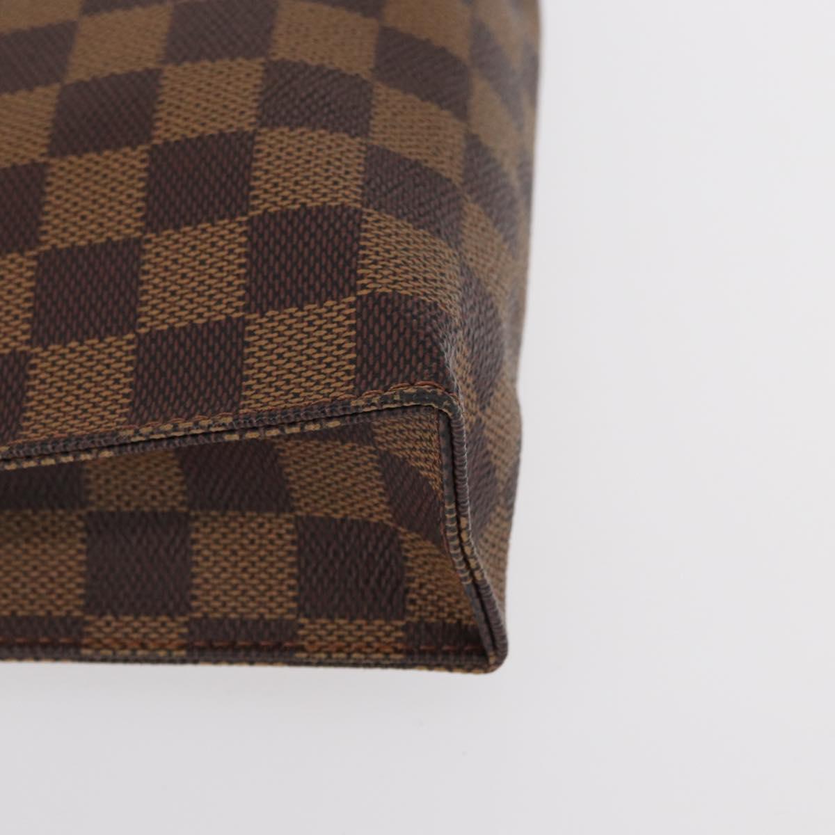 LOUIS VUITTON Damier Ebene Poche Toilette 26 Pouch N47543 LV Auth 154300