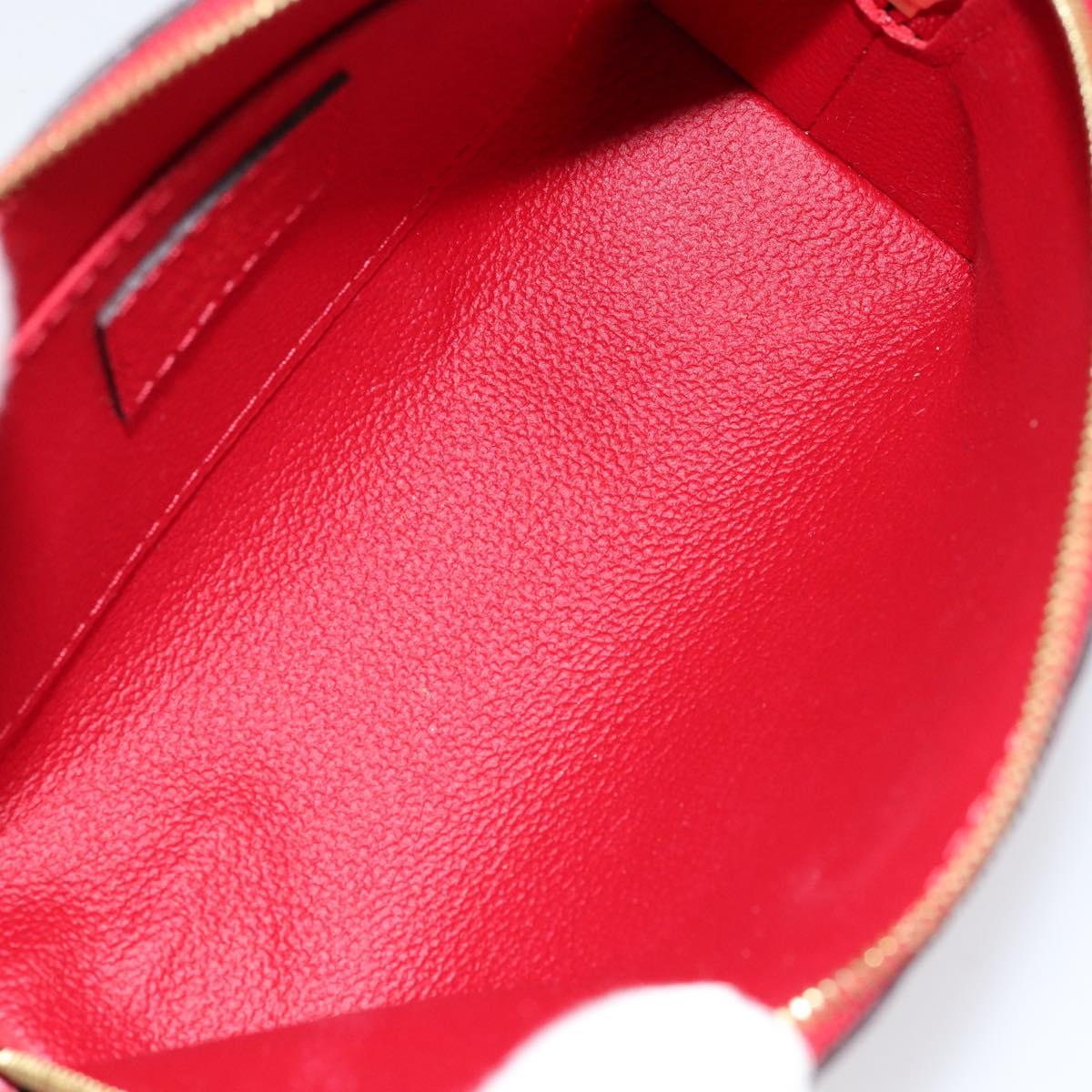 LOUIS VUITTON Monogram Empreinte Pochette PM Pouch Red M69414 Auth 154301V