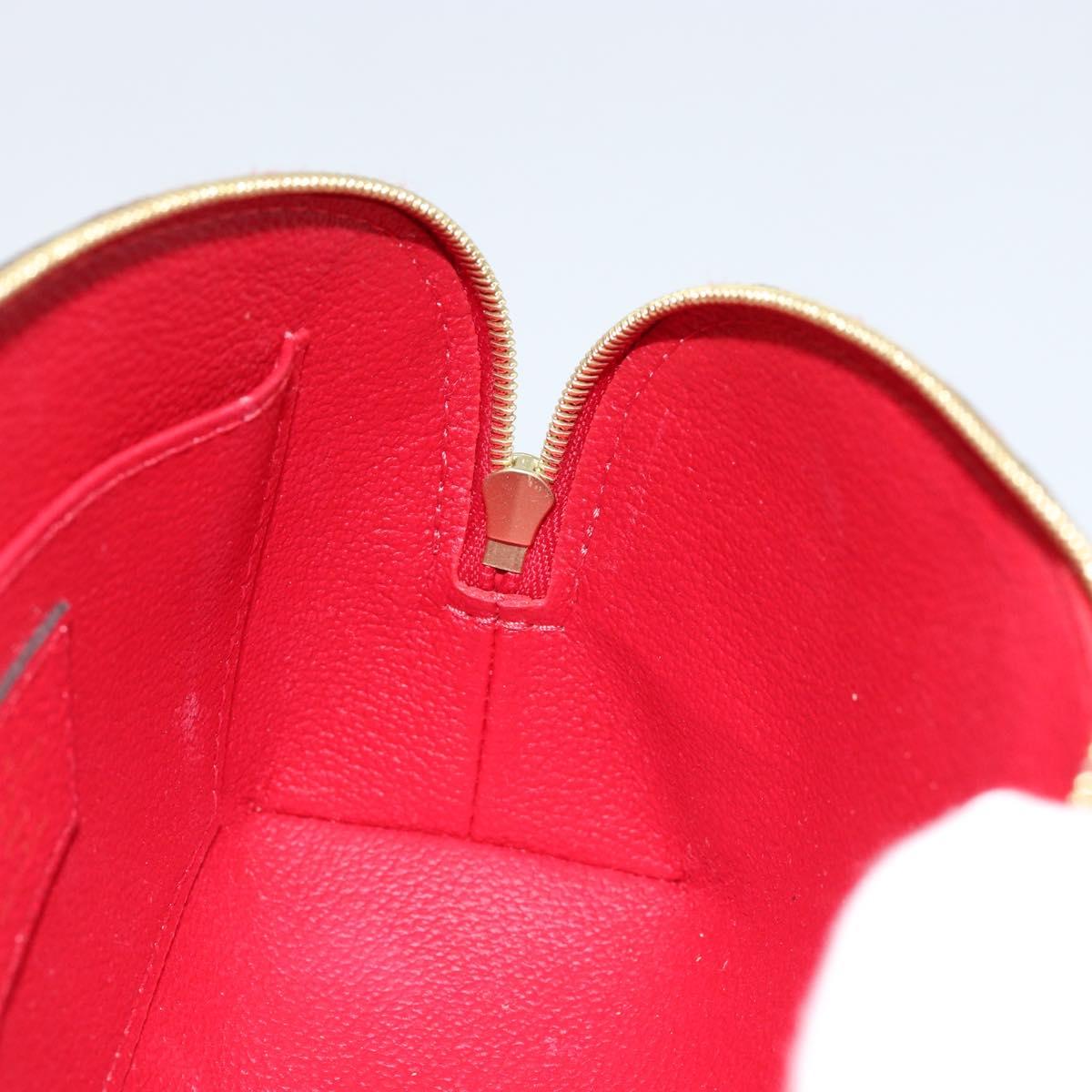 LOUIS VUITTON Monogram Empreinte Pochette PM Pouch Red M69414 Auth 154301V