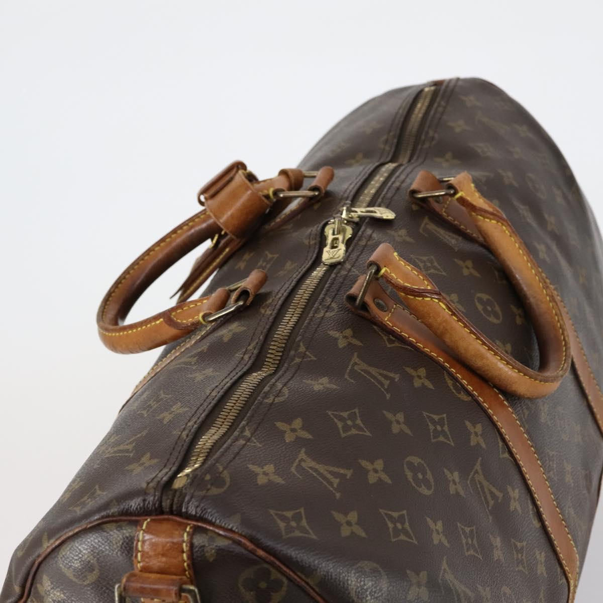 LOUIS VUITTON Monogram Keepall Bandouliere 50 Boston Bag M41416 LV Auth 154314