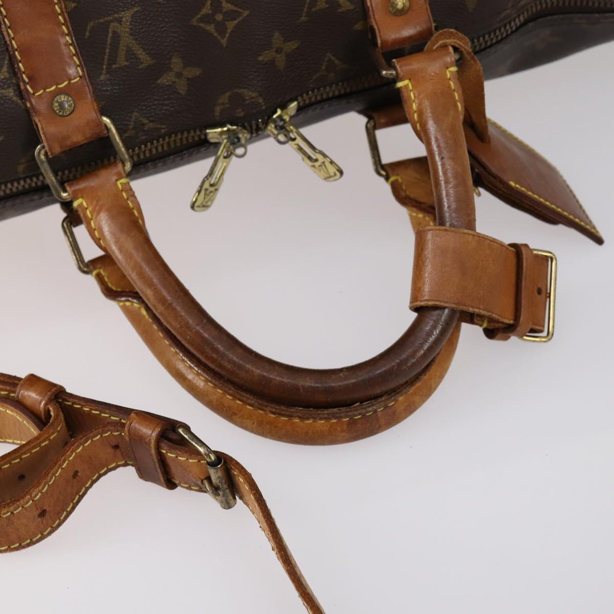 LOUIS VUITTON Monogram Keepall Bandouliere 50 Boston Bag M41416 LV Auth 154314