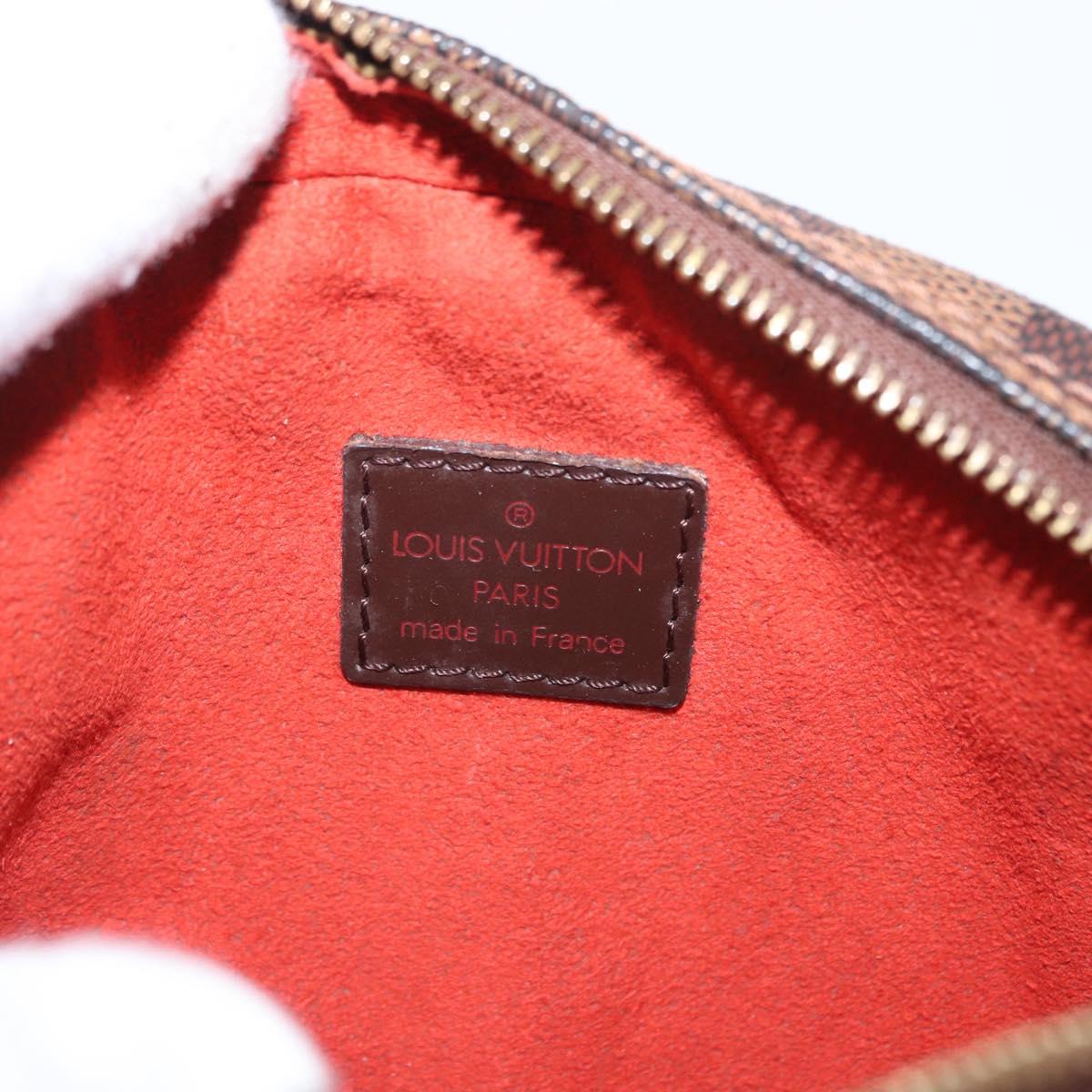 LOUIS VUITTON Damier Ebene Pochette Ipanema Shoulder Bag N51296 LV Auth 154318