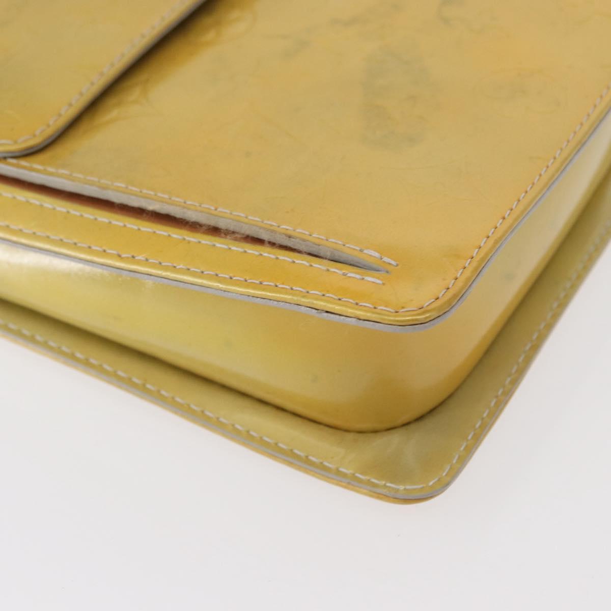 LOUIS VUITTON Monogram Vernis Motto Accessory Pouch Gris M91030 LV Auth 154320