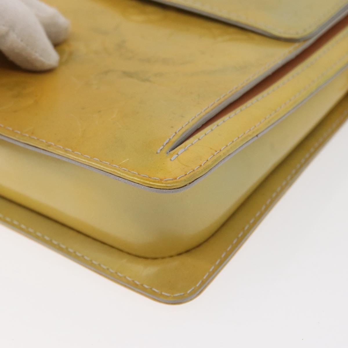 LOUIS VUITTON Monogram Vernis Motto Accessory Pouch Gris M91030 LV Auth 154320