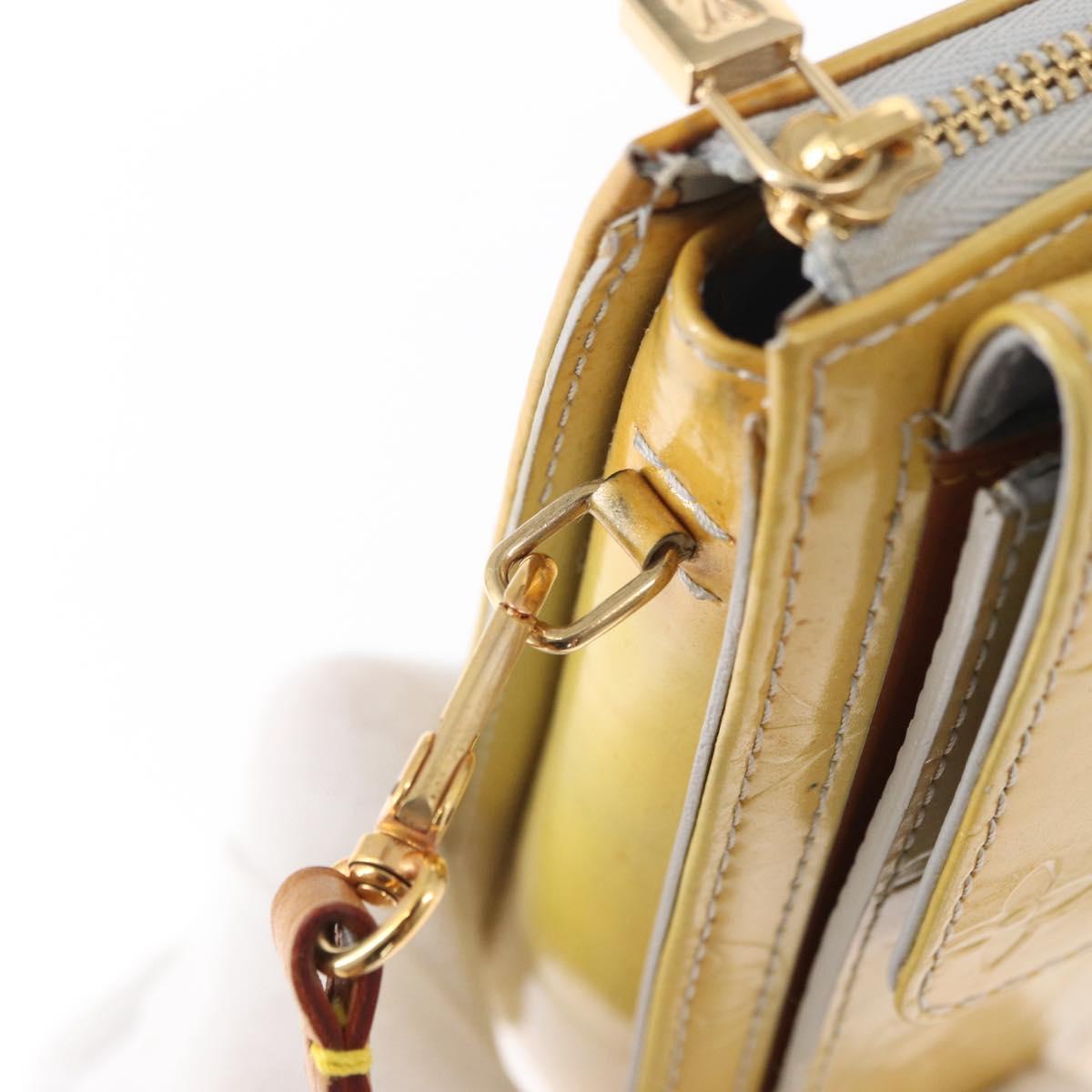 LOUIS VUITTON Monogram Vernis Motto Accessory Pouch Gris M91030 LV Auth 154320