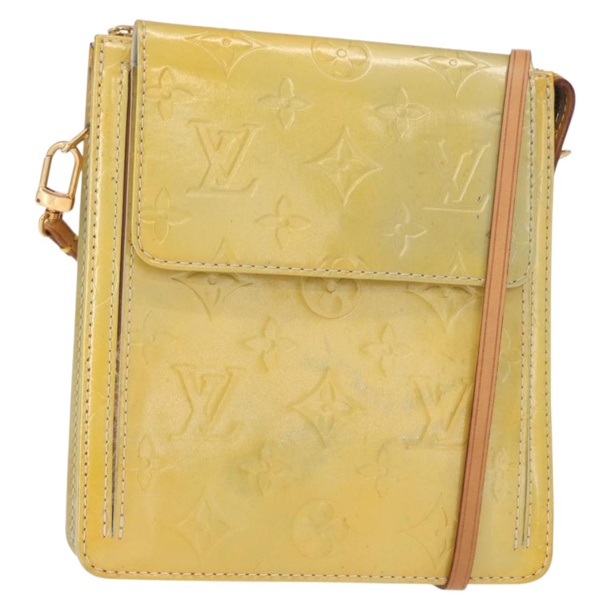 LOUIS VUITTON Monogram Vernis Motto Accessory Pouch Gris M91030 LV Auth 154320