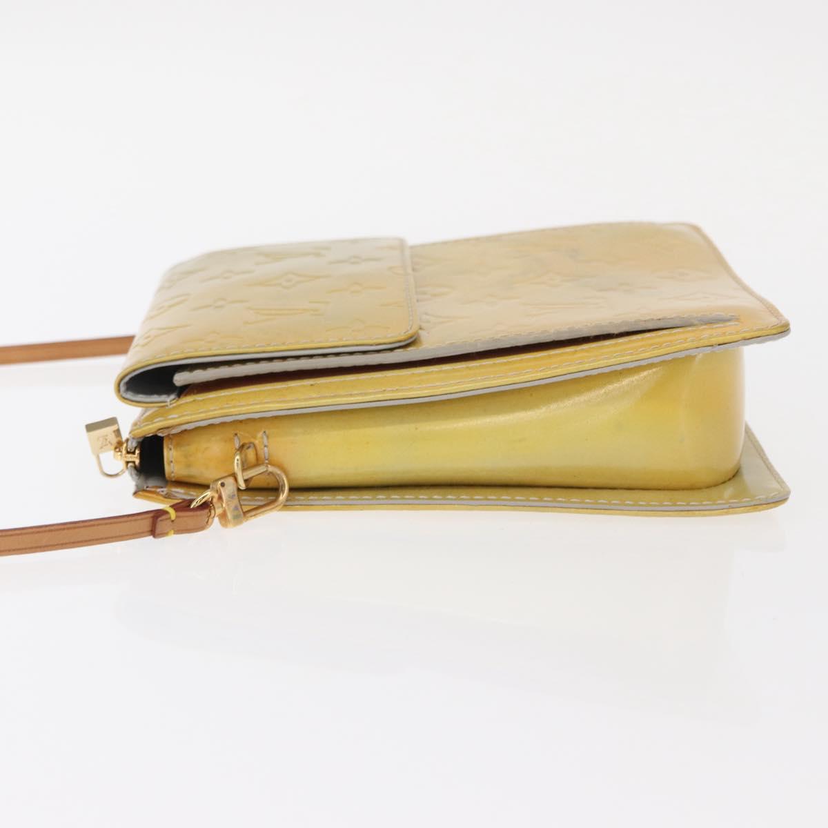 LOUIS VUITTON Monogram Vernis Motto Accessory Pouch Gris M91030 LV Auth 154320