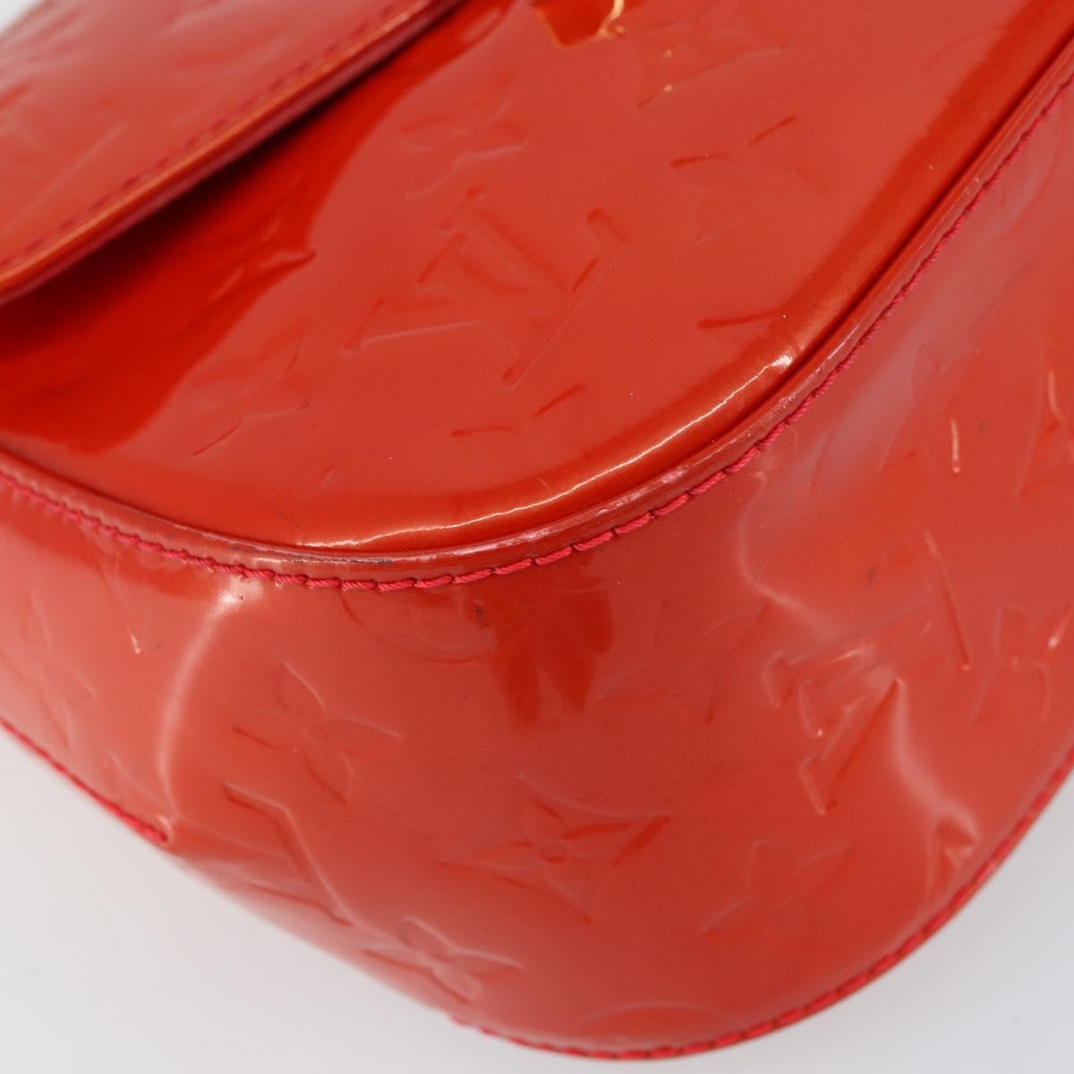 LOUIS VUITTON Vernis Bell FlowerGM Bag Rouge Grunadine M91728 LV Auth 154321V